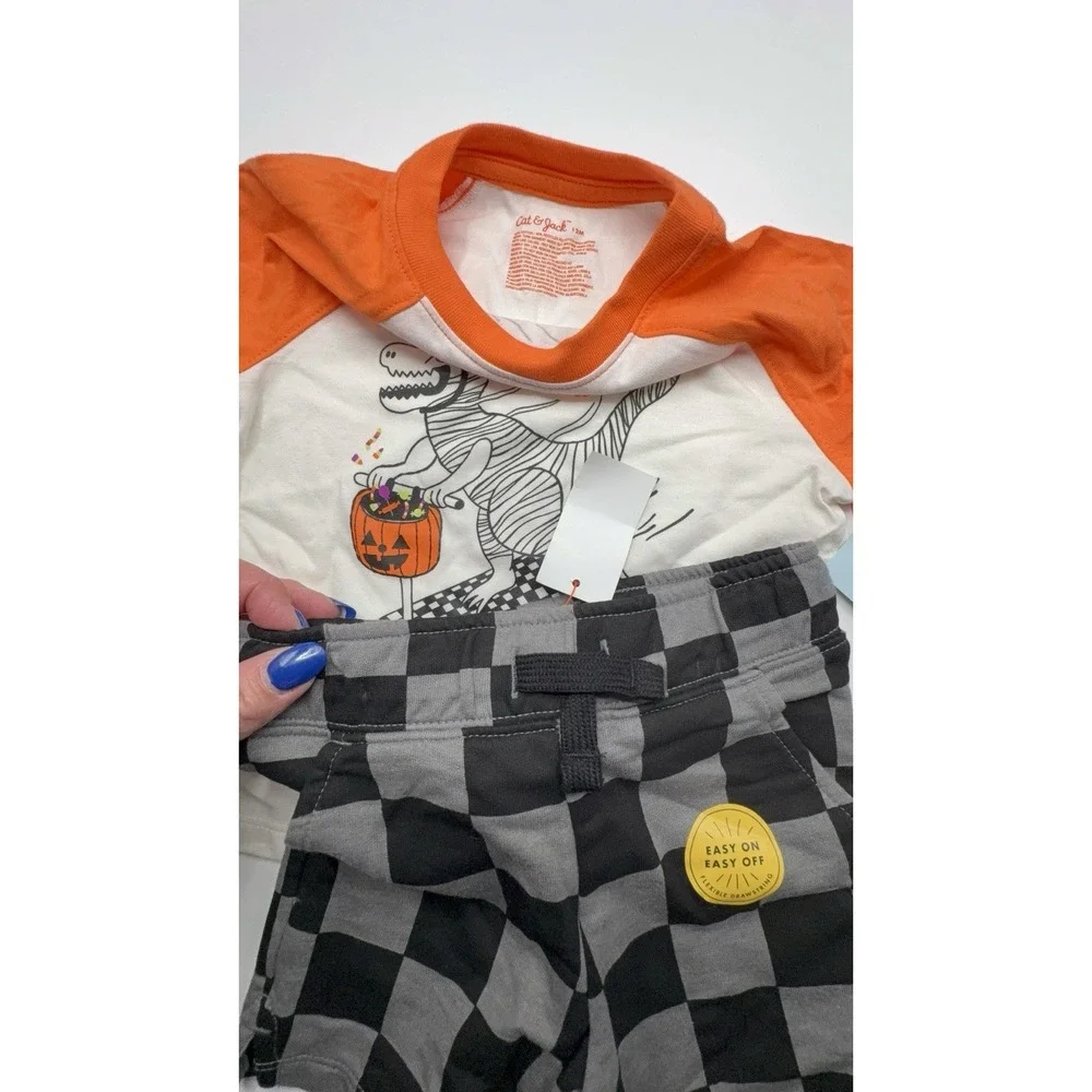 New Boys Size 12 Months Two Piece Cat & Jack Halloween Season Outfit NWT